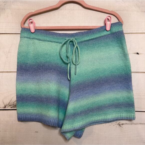 NWT LILLY PULITZER Wanetta Sweater Shorts XL Surf Blue Space Dye MSRP $118 - Picture 1 of 7
